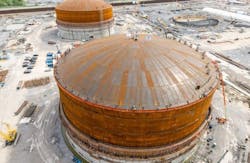 Image of tank work at Plaquemines LNG terminal. Image credit Venture Global Image of tank work at Plaquemines LNG terminal. Image credit Venture Global