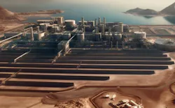 Rendering of Jordan's Port of Aqaba green ammonia export hub. Image credit Hynfa Rendering of Jordan's Port of Aqaba green ammonia export hub. Image credit Hynfa
