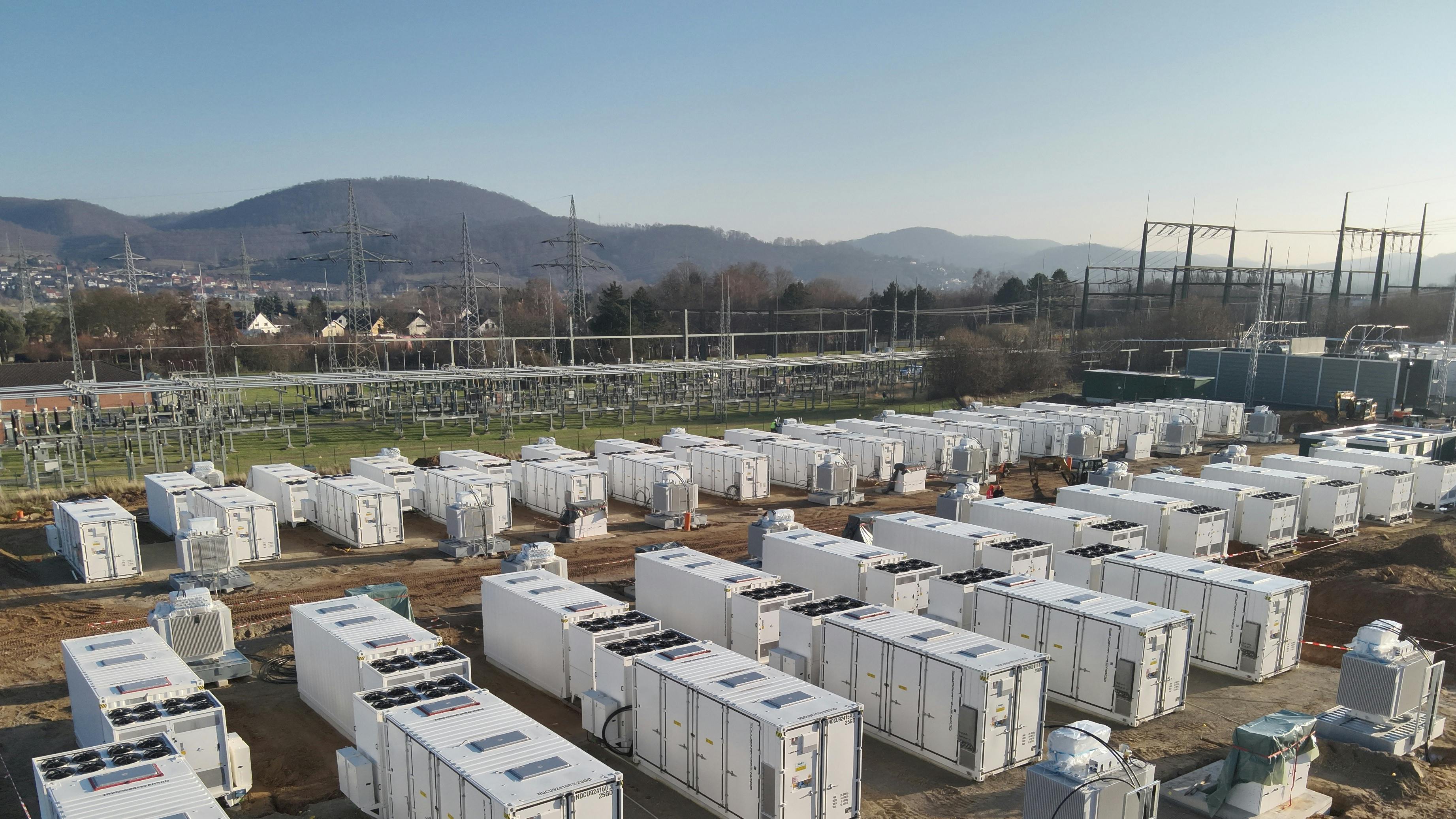 The 137.5 MW / 282 MWh Alfeld project in Lower Saxony, Germany. Image credit TWAICE