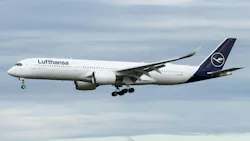 Lufthansa jet Airbus 350-900. Image credit By TJDarmstadt, CC BY 2.0, courtesy Wikimedia Commons