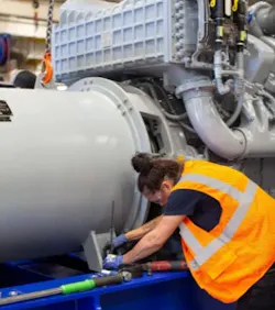 Work at mtu gen-set plant in Mankato, Minn. Image credit Rolls-Royce