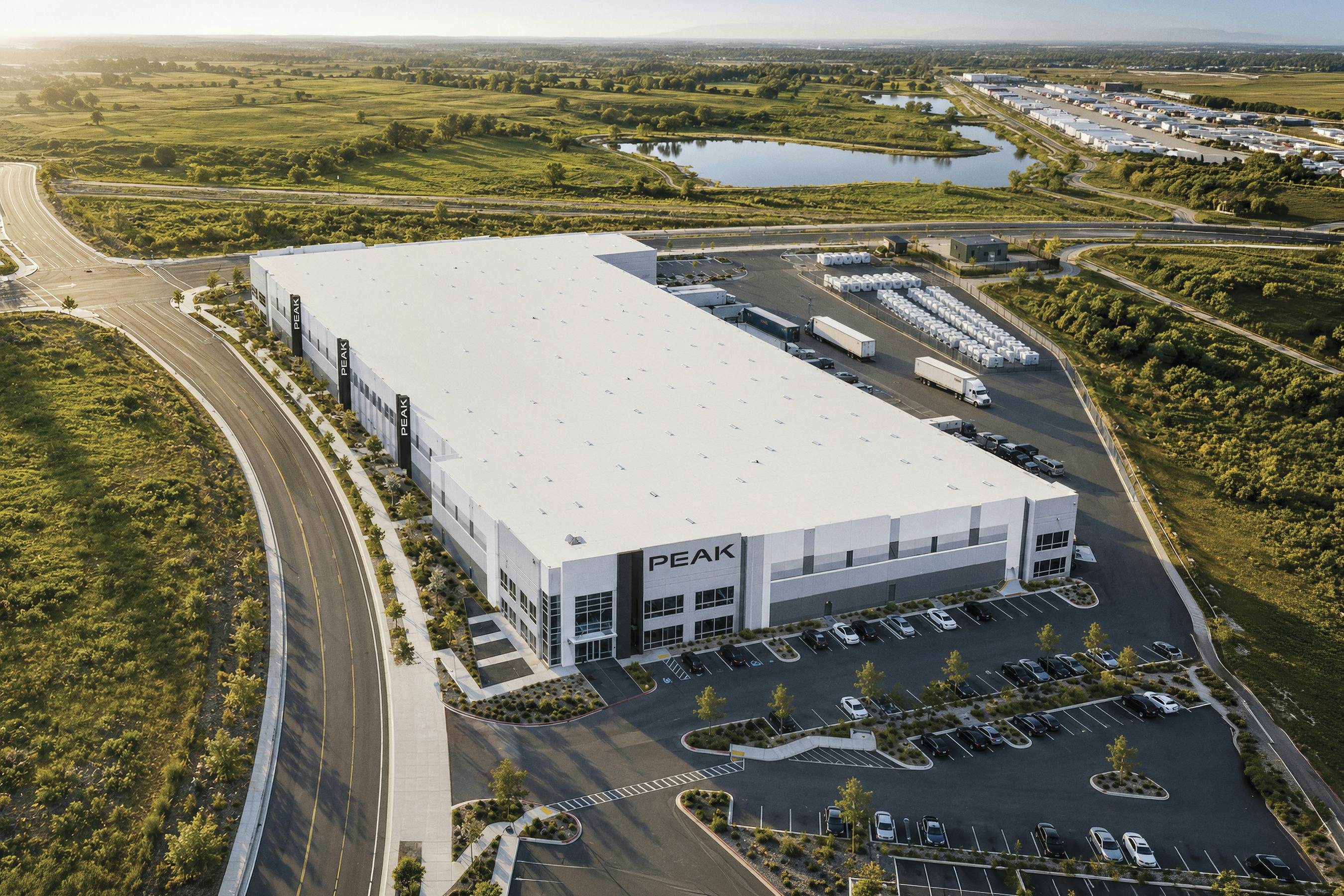 Rendering of Peak Energy's planned Sacramento manufacturing plant. Image credit Peak Energy