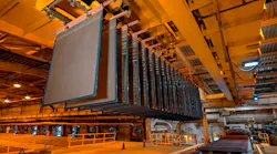 Copper plates in a copper production plant.