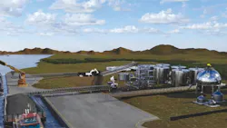 Rendering of proposed $850 million Frontieras North America Mason County FASForm plant.