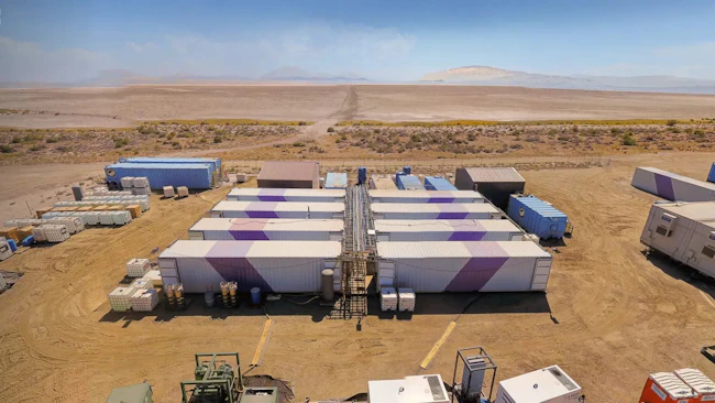 One of Lilac Solutions' lithium pilot operations on the Great Salt Lake in Utah.