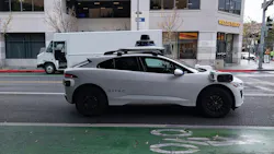Waymo driverless vehicle on street in Santa Monica. image credit ID 350837527 © Elliott Cowand Jr | Dreamstime.com
