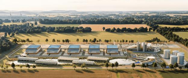Port of Victoria nuclear and gas project concept art. Image credit Blue Energy
