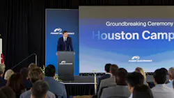 Power Electronics CEO David Salvo speaking during the 40-GW Houston campus groundbreaking ceremony on Sept. 24. | Credit: Power Electronics