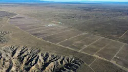 Aerial view of Exus' utility-scale solar farm in New Mexico, near Albuquerque. | Credit: Exus Renewables