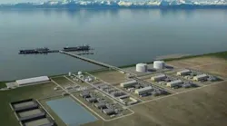 Alaska LNG rendering image credit Alaska Gasline Development Corp.