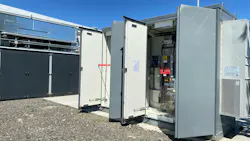 An outdoor BESS unit at the Pacific Northwest National Laboratory located at the Richland campus in Washington. Credit: PNNL