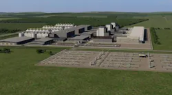 Digital rendering of proposed 960-MW X-energy SMR site in Indiana. Image credit Amazon