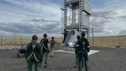 Wind energy technicians undergoing safety instruction at the Avangrid National Training Center in Sherman County, Oregon. | Credit: Avangrid, Inc.