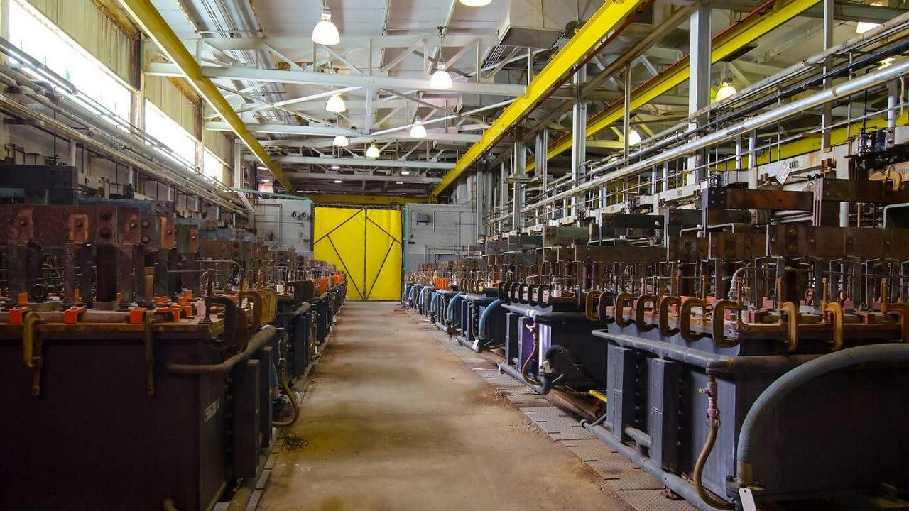 Inside view of the Metropolis Works Facility in Metropolis, Illinois. Currently the only operating commercial uranium conversion plant in the U.S. | Credit: Solstice Advanced Materials